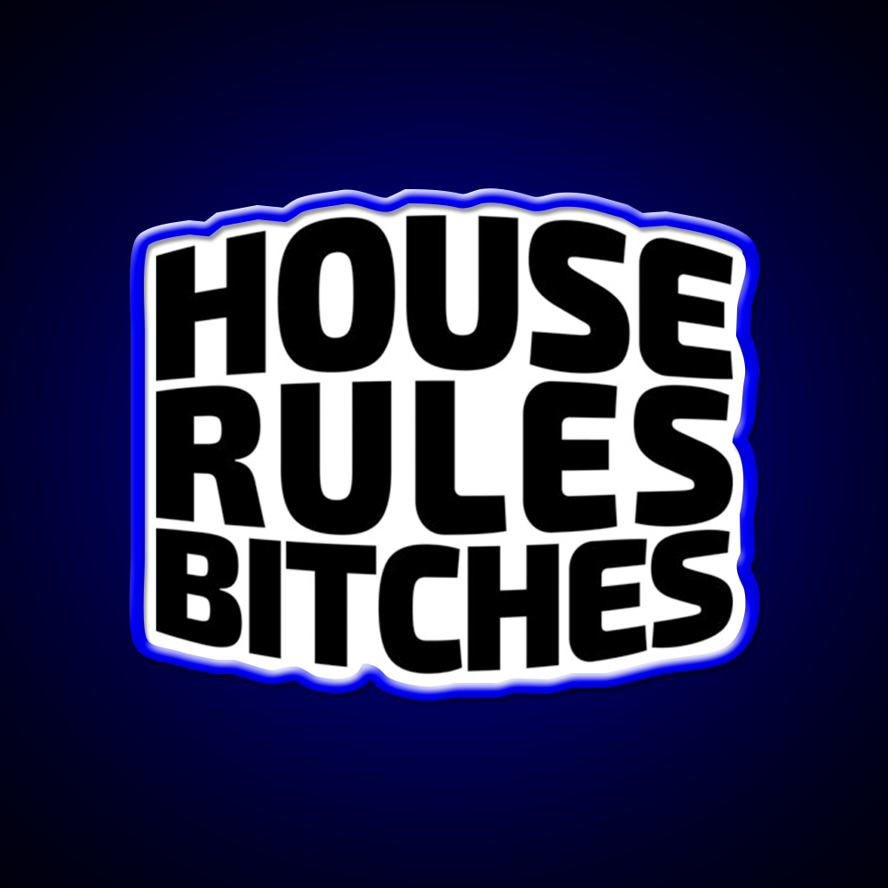House Rules Bitches Beer Pong Beer Bar Decor Led Neon Sign Rgb Color - LED neon sign view 5