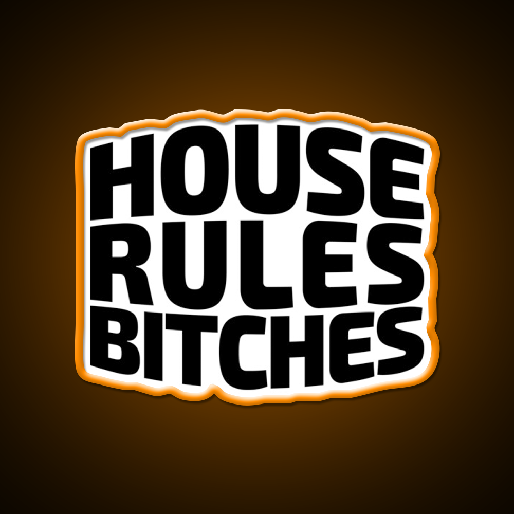 House Rules Bitches Beer Pong Beer Bar Decor Led Neon Sign Rgb Color - LED neon sign view 6