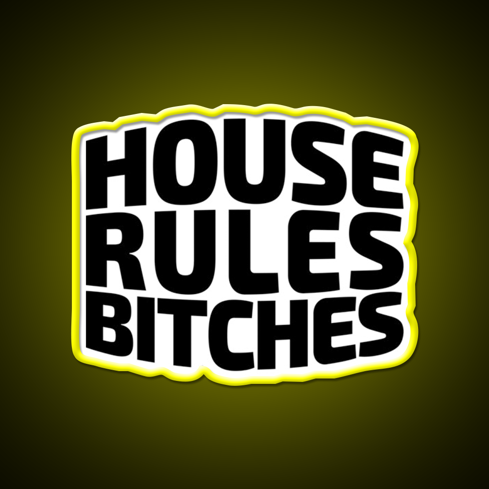 House Rules Bitches Beer Pong Beer Bar Decor Led Neon Sign Rgb Color - LED neon sign view 7