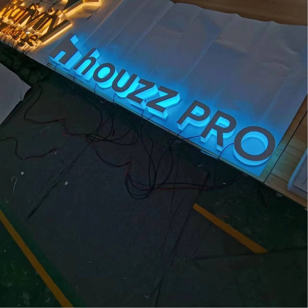 Houzz Pro 3D Backlit Channel Letters Led Light Sign - Shineneon