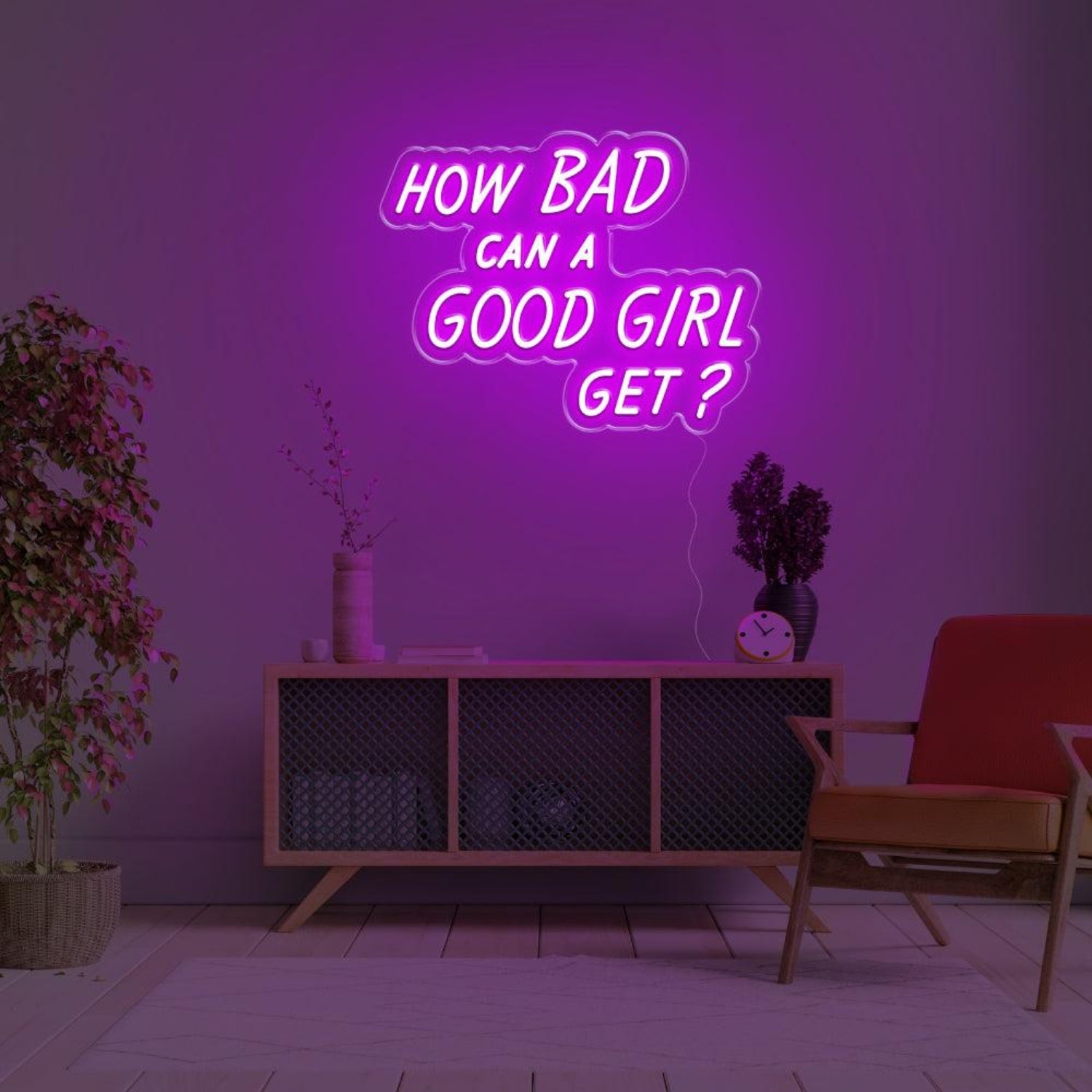How Bad Can A Good Girl Get Pink Led Neon Sign For Modern Home Decor | Shineneon
