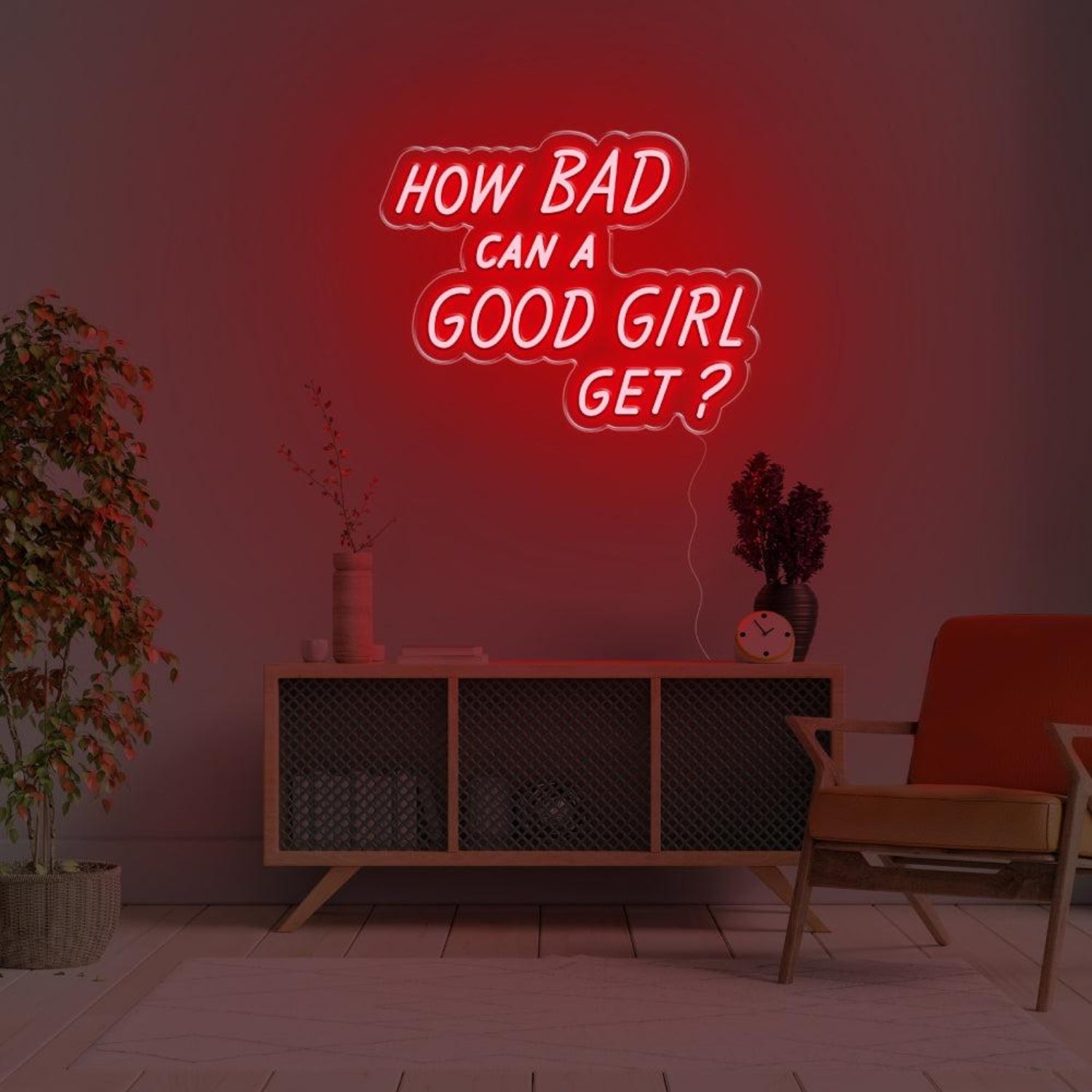 How Bad Can A Good Girl Get Pink Led Neon Sign For Modern Home Decor | Shineneon