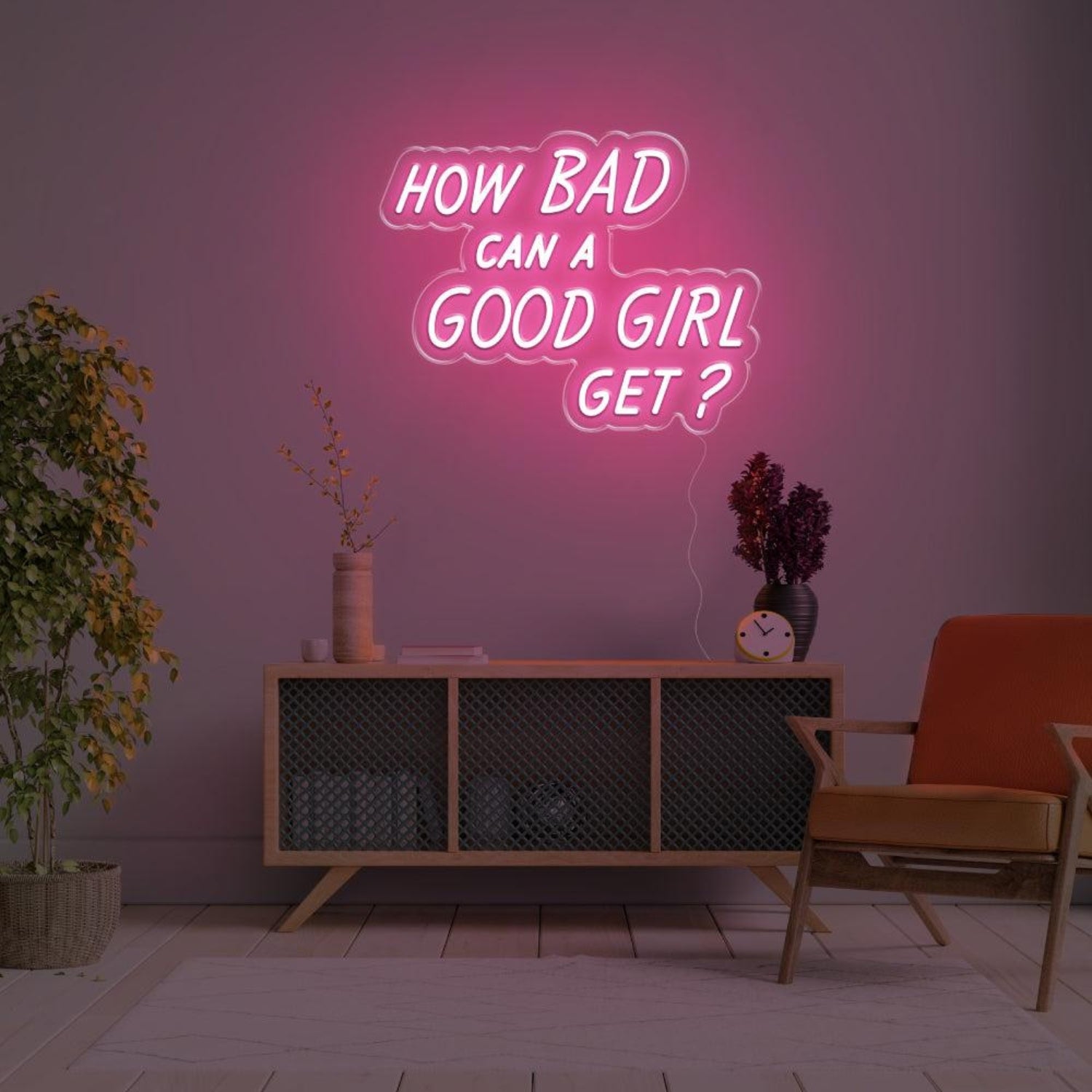 How Bad Can A Good Girl Get Pink Led Neon Sign For Modern Home Decor | Shineneon