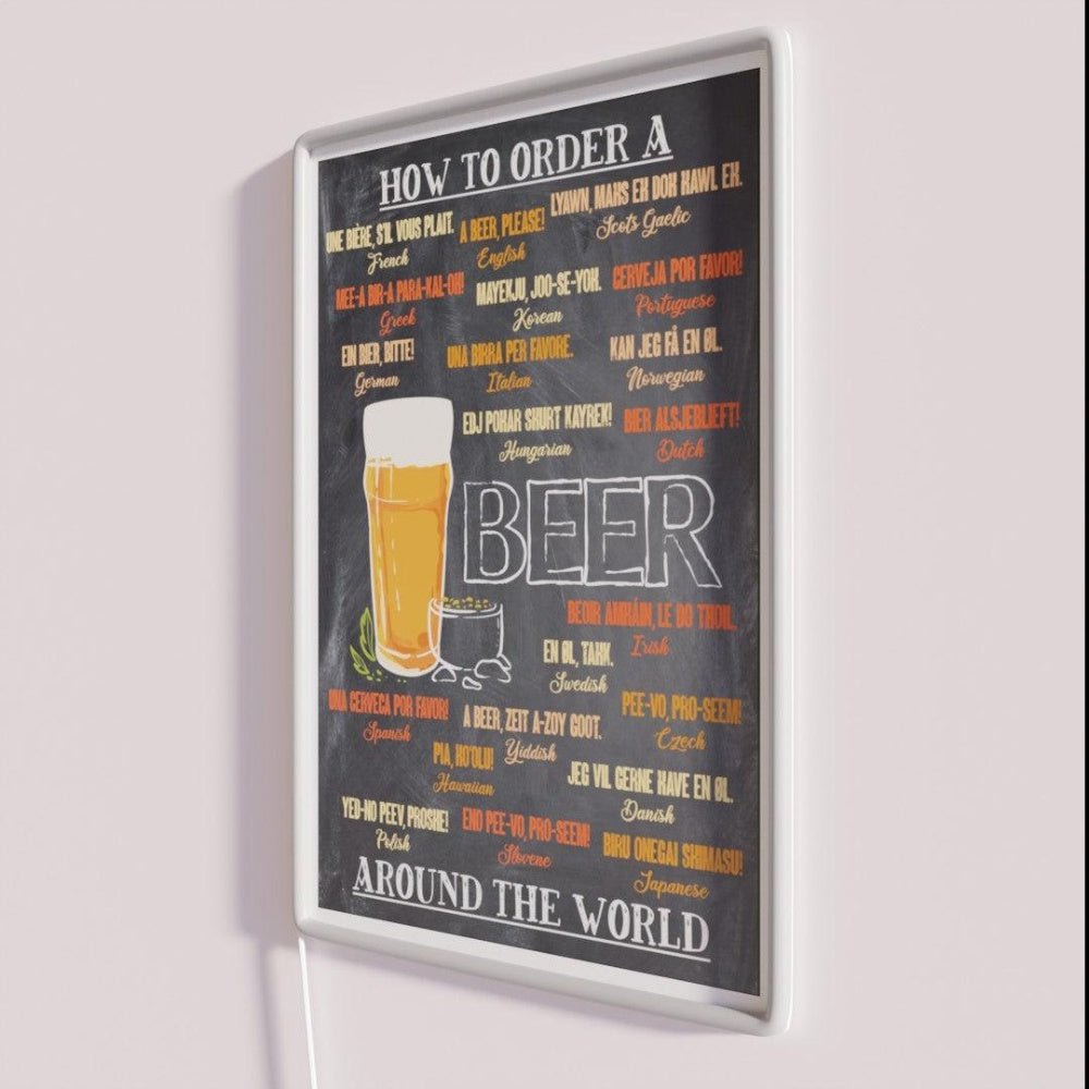 How To Order A Beer Around The World Beer Rgb Led Neon Sign - Shineneon