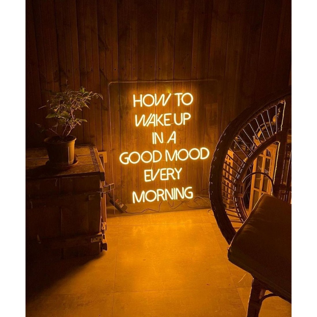 How To Wake Up In Good Mood Every Morning Led Sign Business Neon Sign - Shineneon