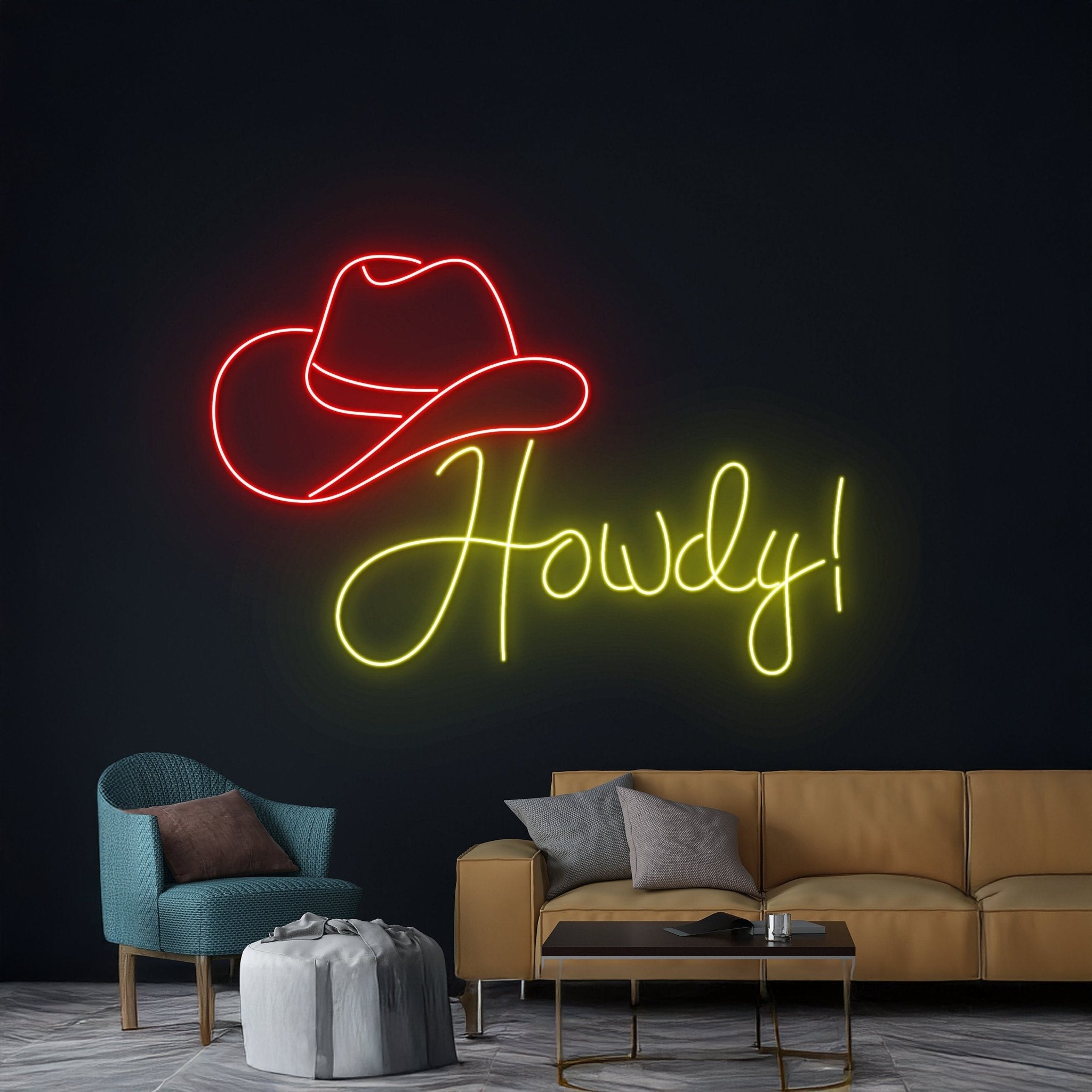 Howdy Cowboy Hat Led Neon Signs - Shineneon