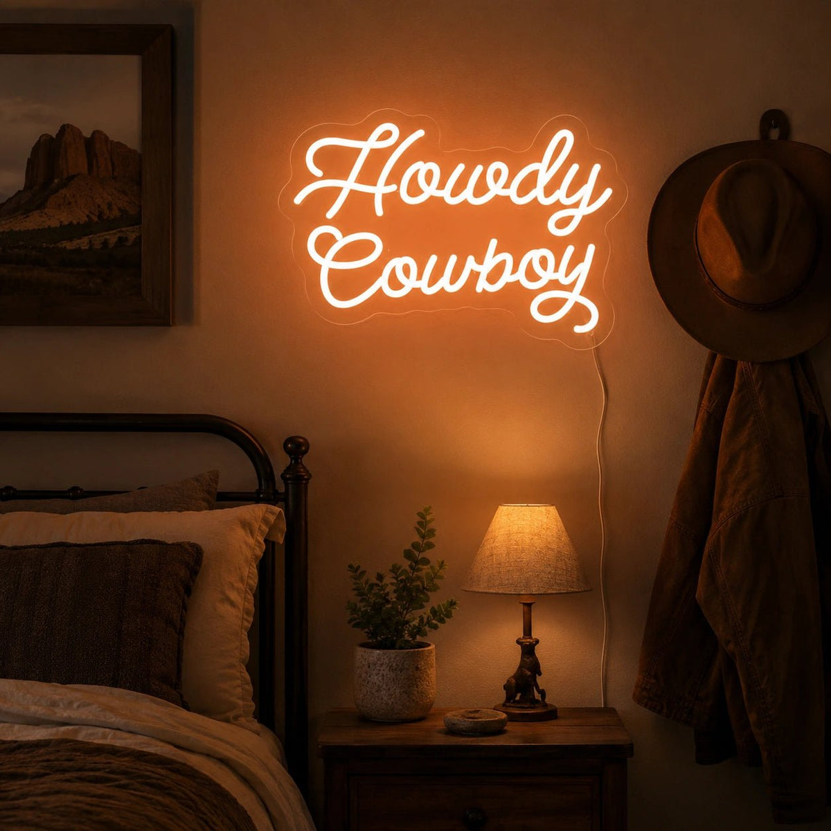 Howdy Cowboy LED Neon Sign - Shineneon