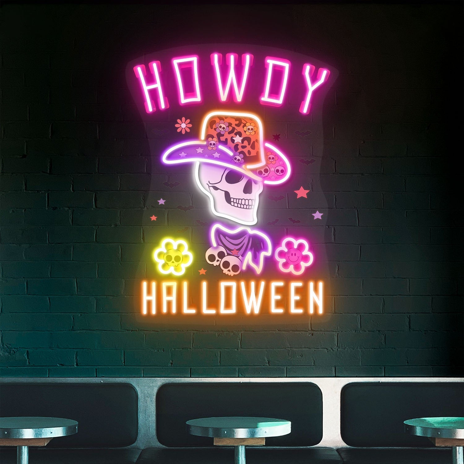 Howdy Skull Halloween Acrylic Led Neon Sign | Shineneon