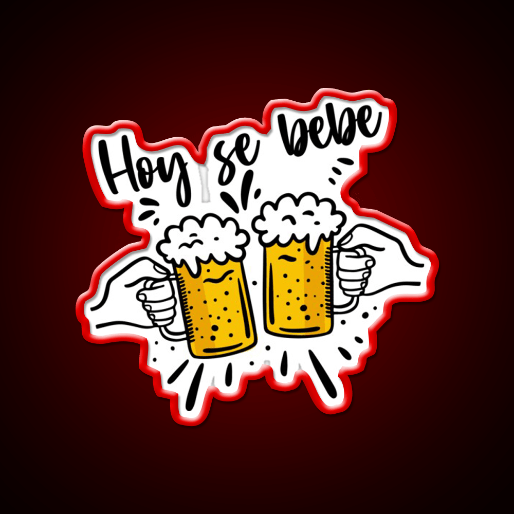 Hoy Se Bebe Party Drink Tequila Led Neon Sign Rgb Color - Shineneon