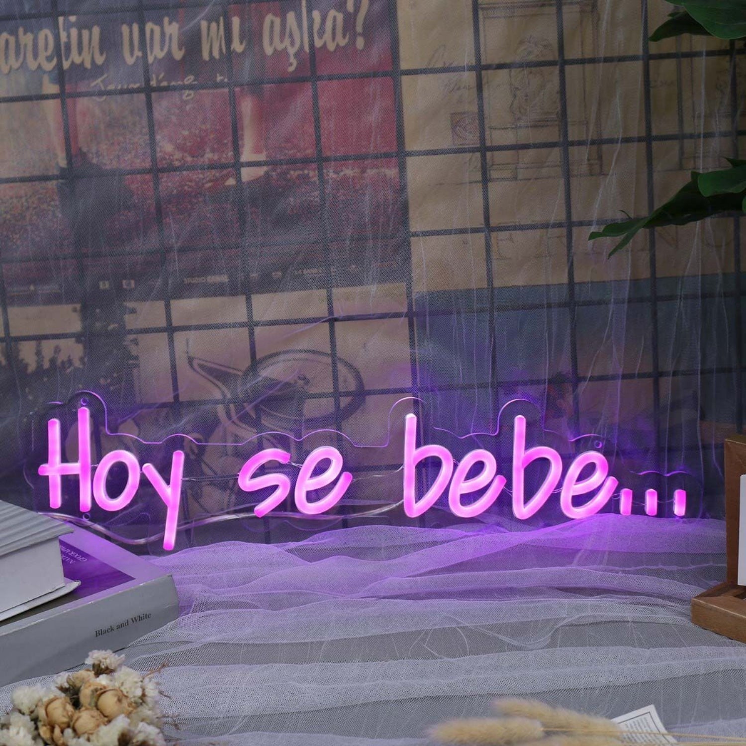 Hoy Se Bebe Purple Custom Led Neon Sign - Shineneon