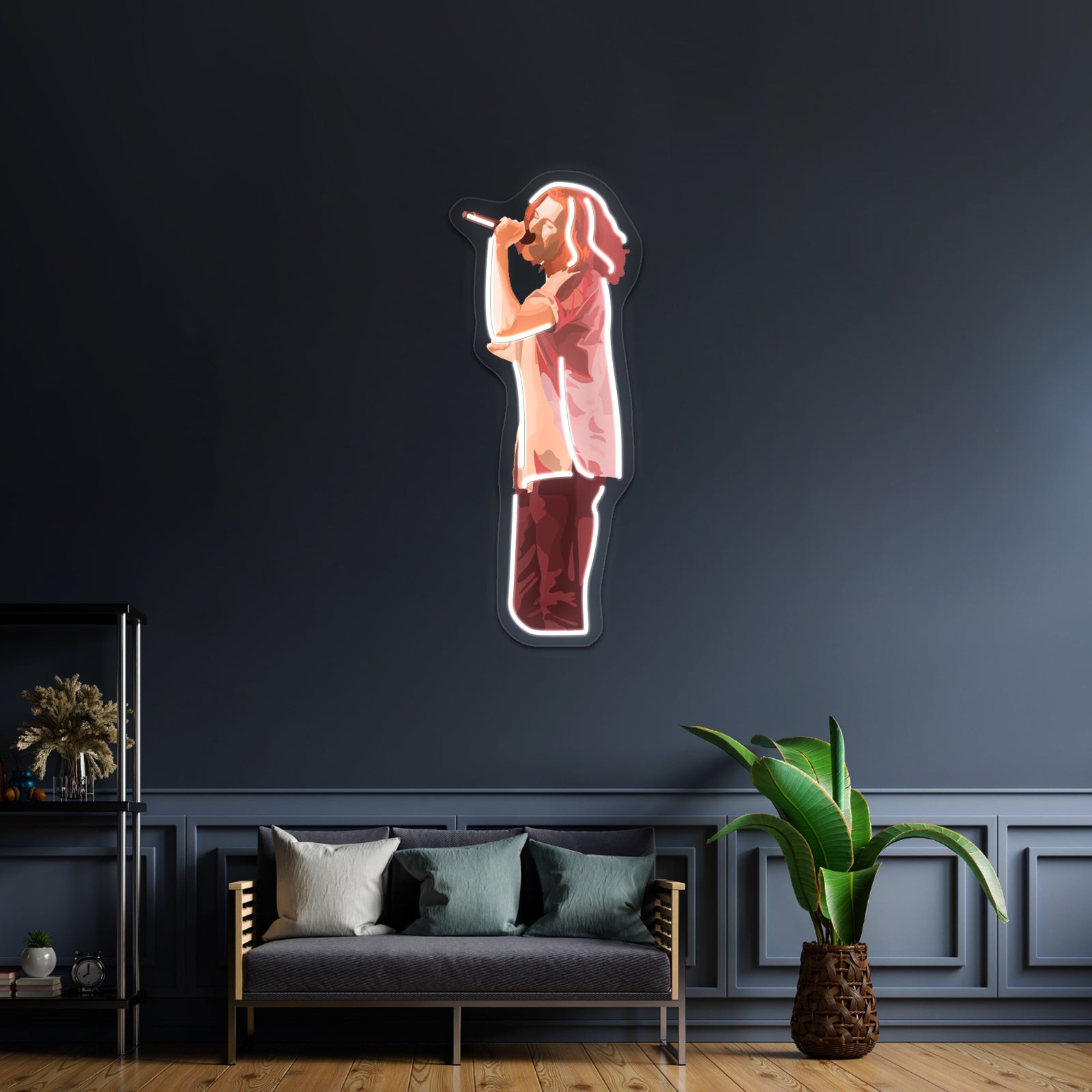 Hozier Illustration Pink Orange Peach Artwork Led Custom Signs - LED neon sign view 8