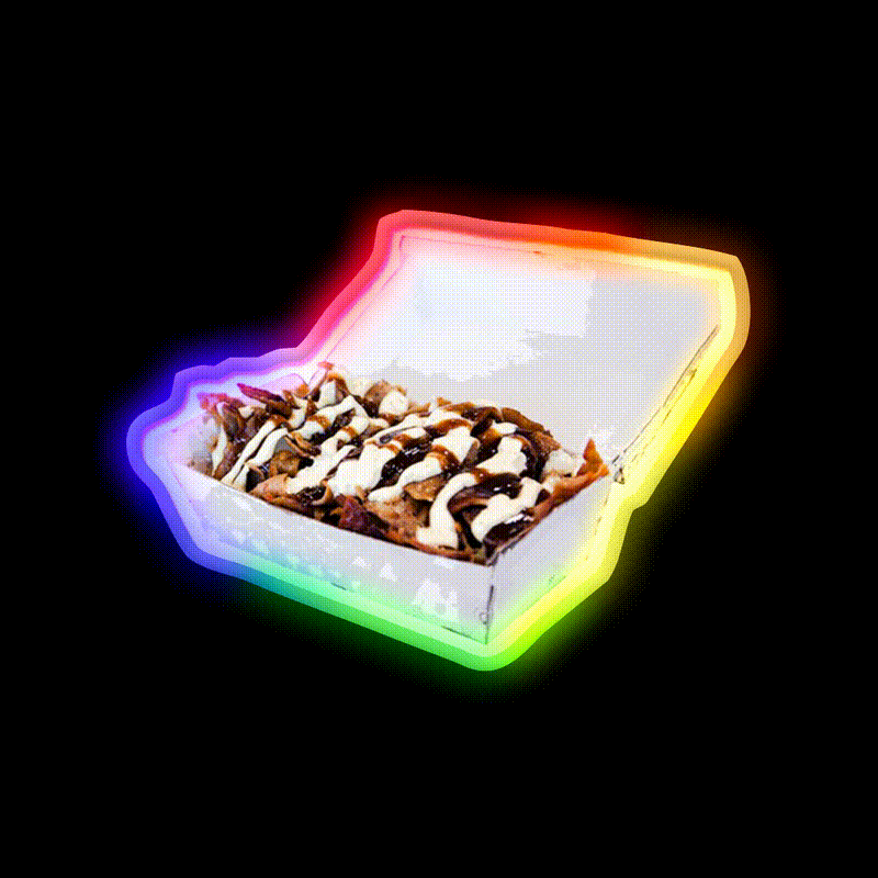 Hsp Snack Food Led Neon Sign Rgb Color - LED neon sign close-up detail