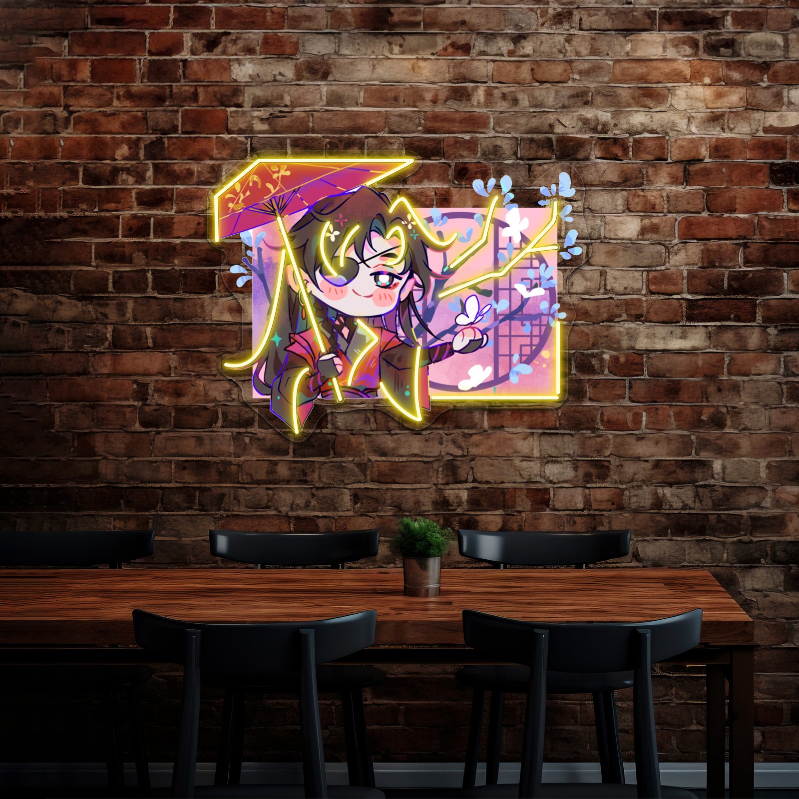 Hua Cheng Chibi Window Artwork Led Custom Signs - LED neon sign view 7