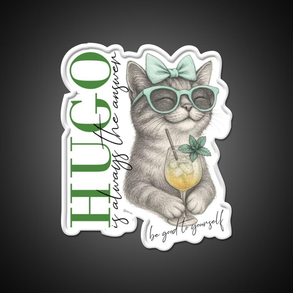 Hugo Cat Summer Drink Selfcare Cocktail Bar Decor Led Neon Sign Rgb Color - LED neon sign view 11