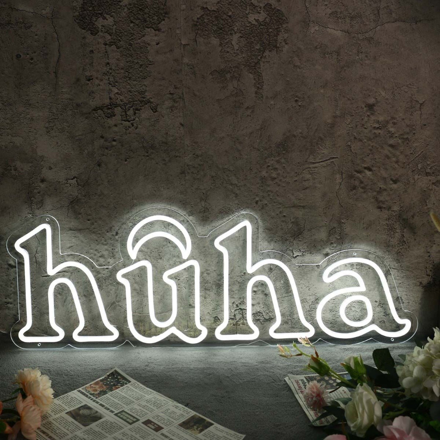 Huha White Led Neon Sign | Shineneon