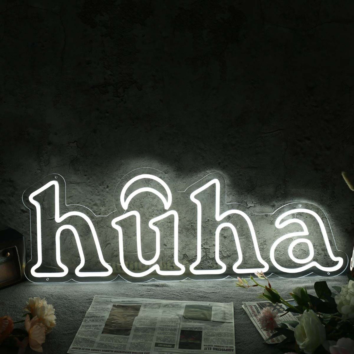 Huha White Led Neon Sign - Shineneon
