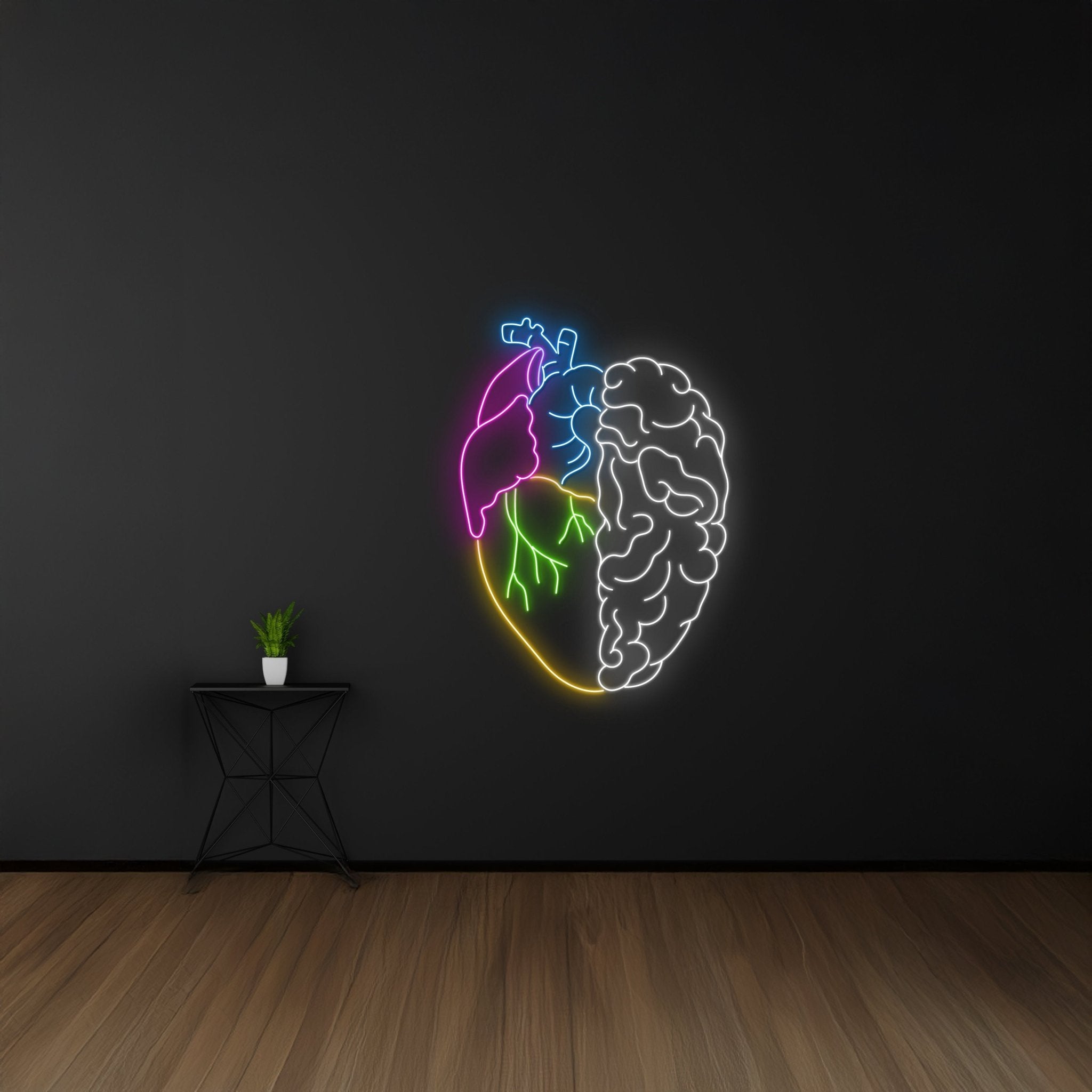 Human Heart Brain Neon Sign - Shineneon