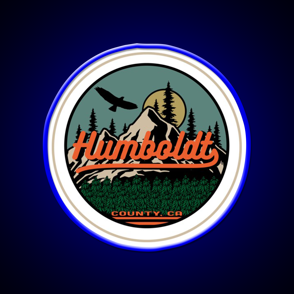 Humboldt County California Seal Hemp Inspired Green Leaf Led Neon Sign Rgb Color - LED neon sign view 5
