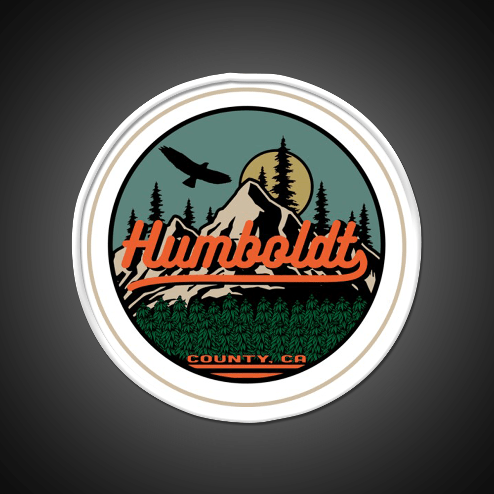 Humboldt County California Seal Hemp Inspired Green Leaf Led Neon Sign Rgb Color - Shineneon