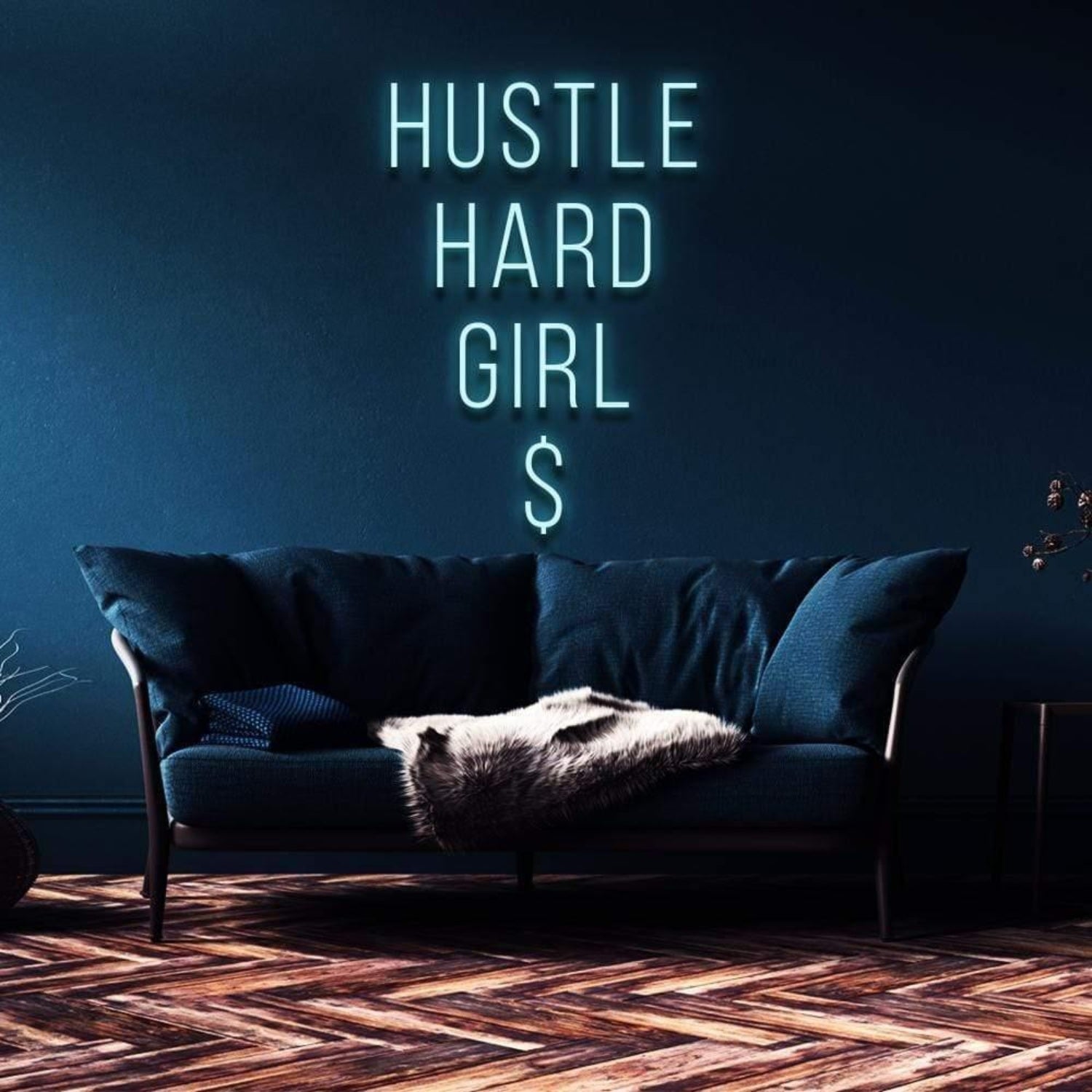 Hustle Hard Girl Pink Led Neon Sign For Home Decor | Shineneon