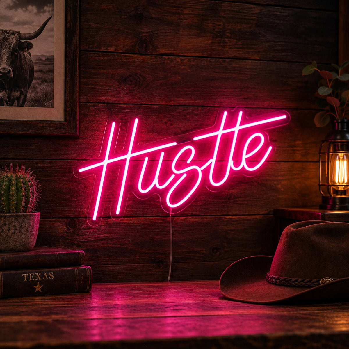 Hustle LED Neon Sign Garage Neon Sign - Shineneon