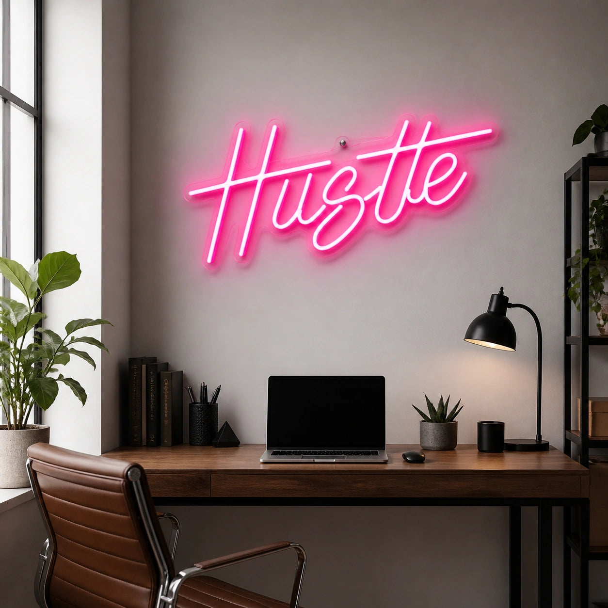 Hustle Vintage LED Neon Sign size image