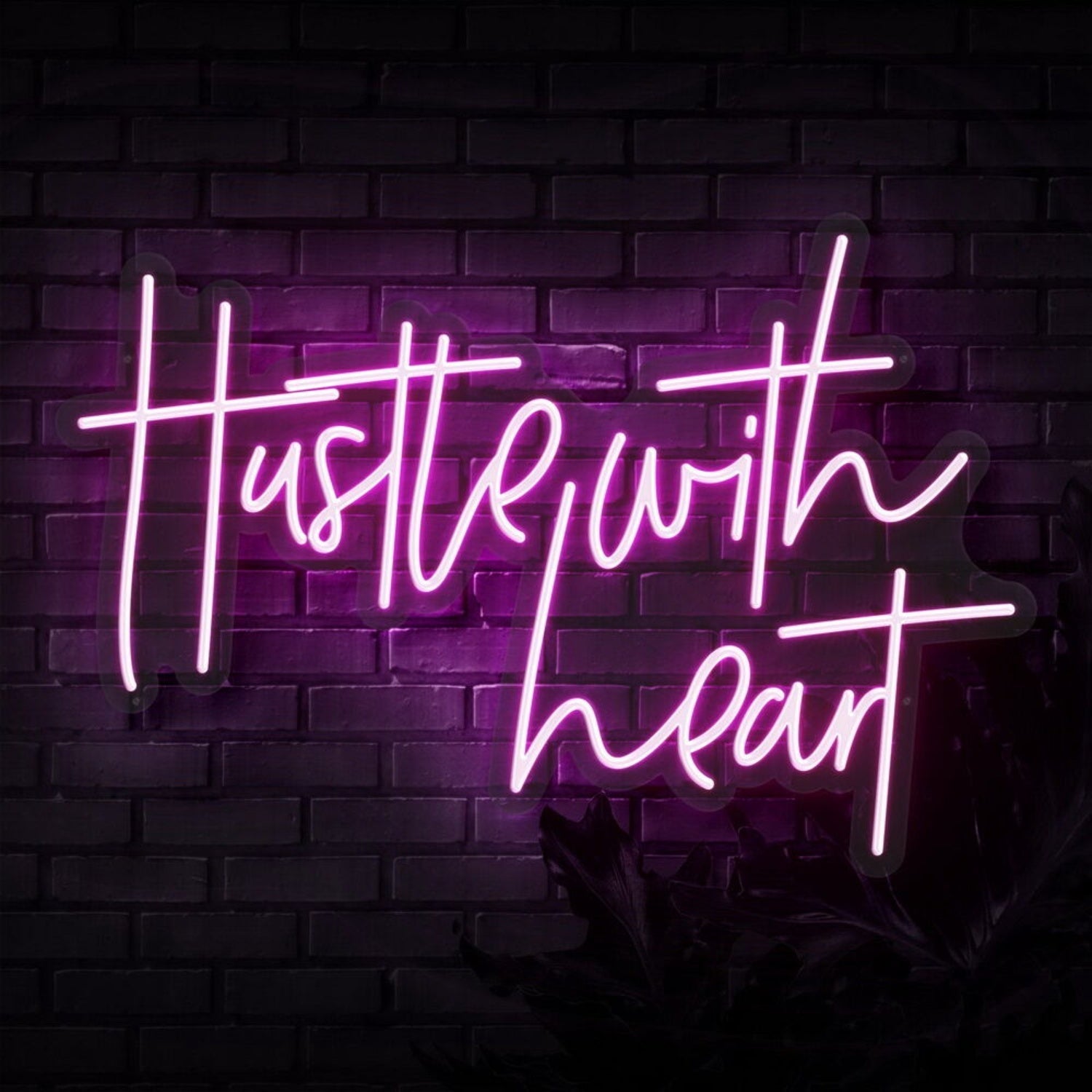 Hustle With Heart Led Neon Sign - Shineneon