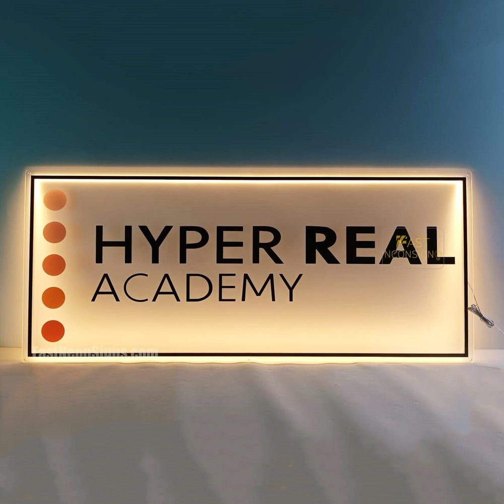 Hyper Real Academy Acrylic Business Logo Sign - Shineneon