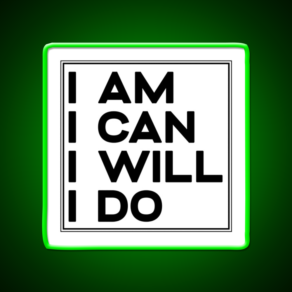 I Am I Can I Will I Do Gym Fitness Led Neon Sign Rgb Color - LED neon sign view 8