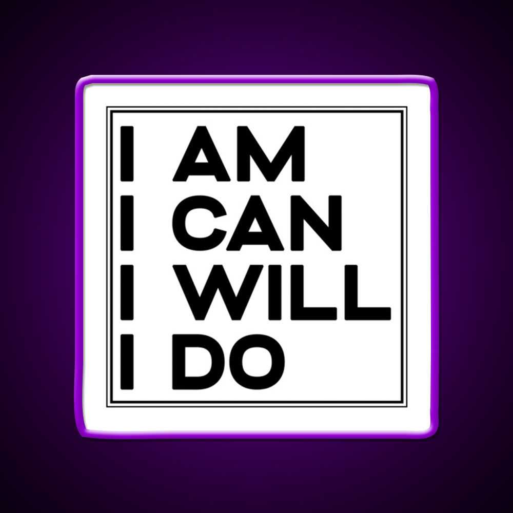 I Am I Can I Will I Do Gym Fitness Led Neon Sign Rgb Color - LED neon sign view 9