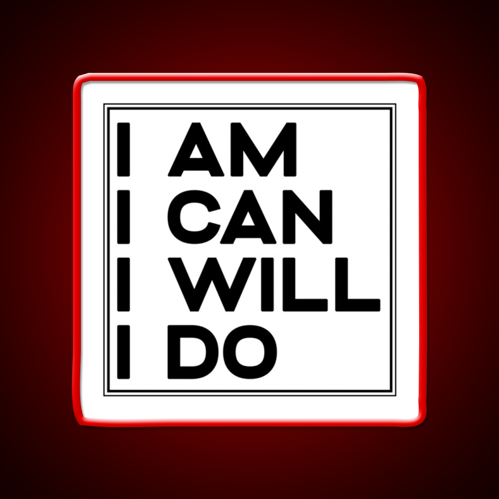 I Am I Can I Will I Do Gym Fitness Led Neon Sign Rgb Color - LED neon sign view 10