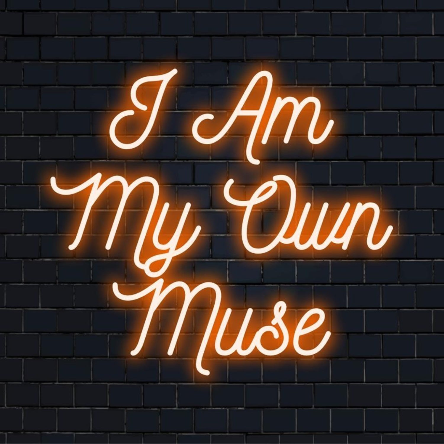 I Am My Own Muse Warm Amber Led Neon Sign For Artistic Studio Cafe Decor | Shineneon
