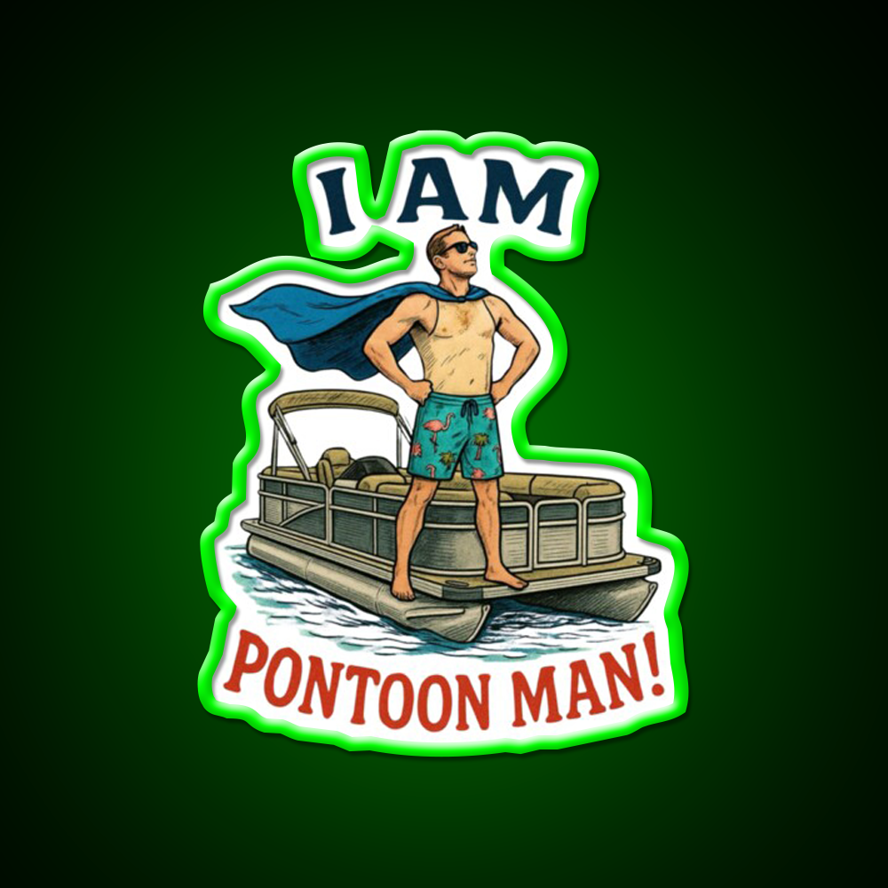 I Am Pontoon Man Beer Bar Decor Led Neon Sign Rgb Color - LED neon sign view 8