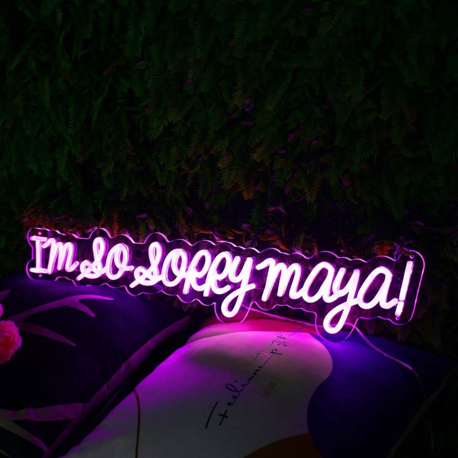 I Am So Sorry Maya Purple Led Neon Sign | Shineneon