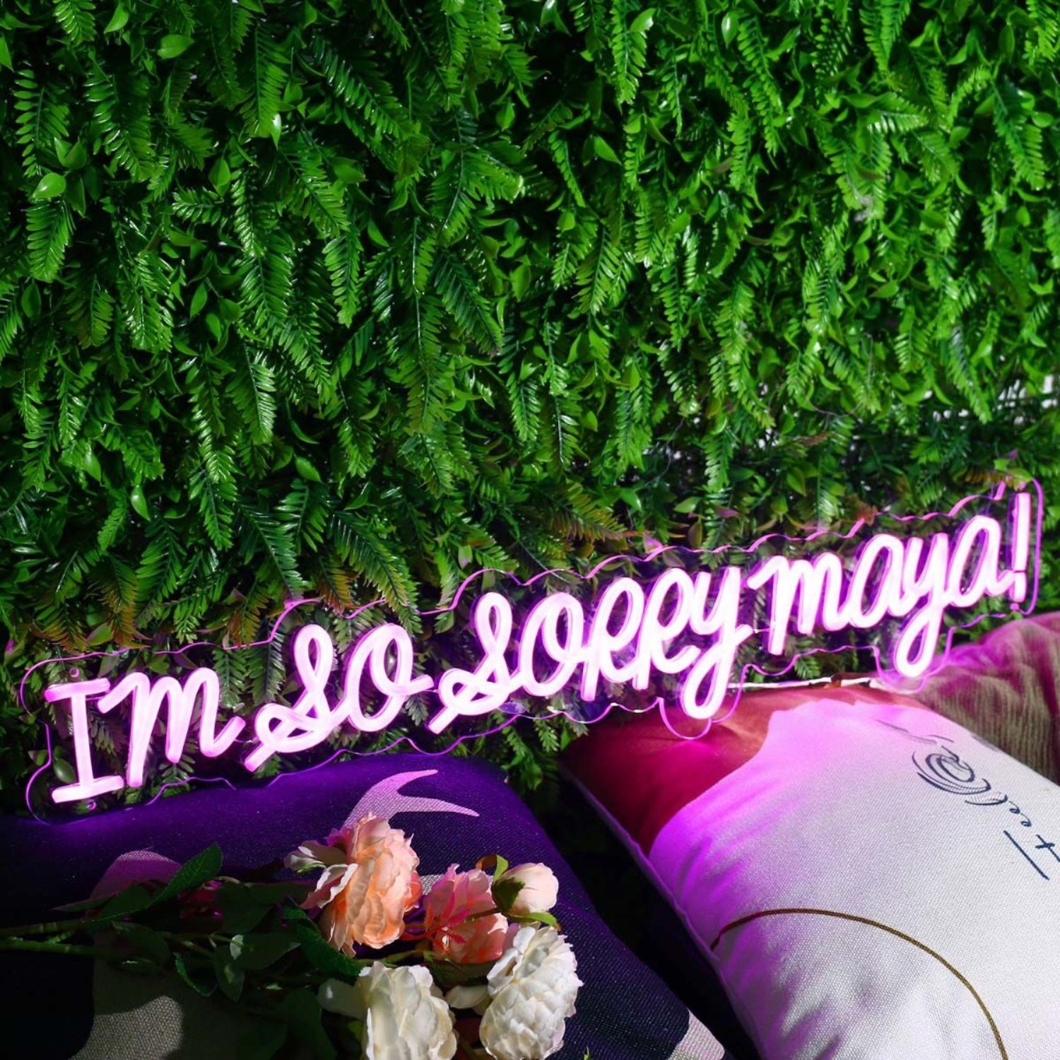 I Am So Sorry Maya Purple Led Neon Sign | Shineneon