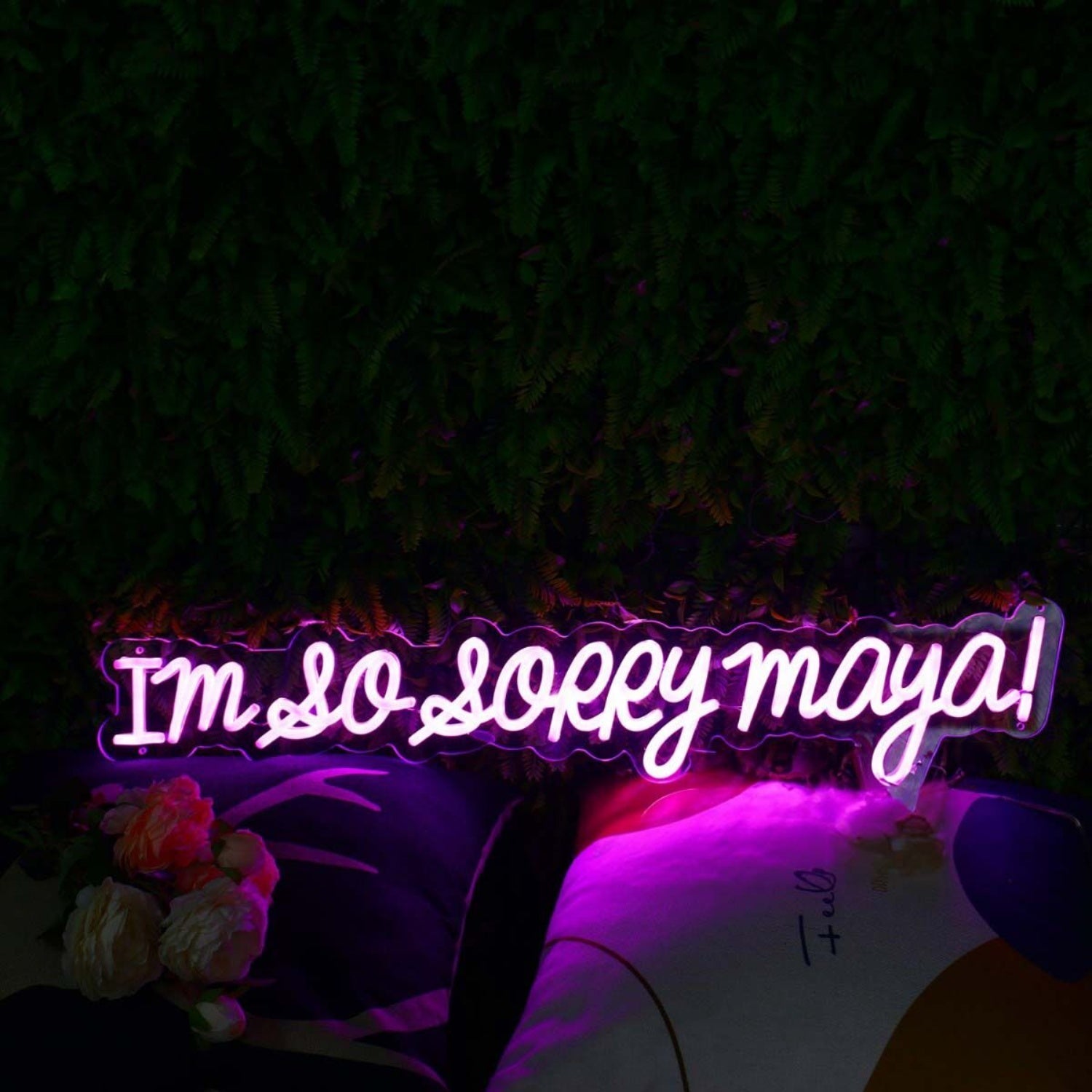 I Am So Sorry Maya Purple Led Neon Sign - Shineneon