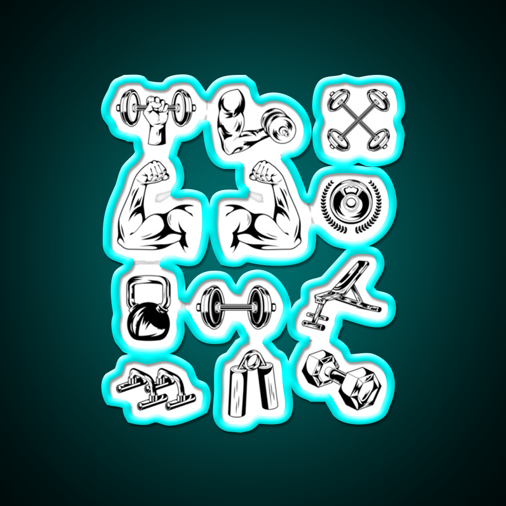 I Am Stronger Gym Fitness Led Neon Signs Pack Gym Fitness Led Neon Sign Rgb Color - Size and dimension reference