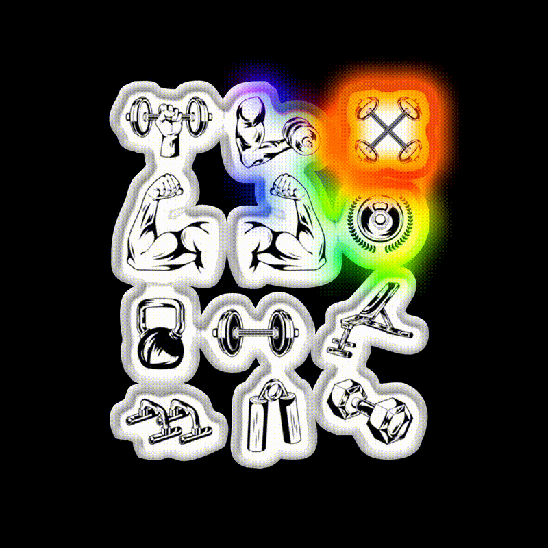 I Am Stronger Gym Fitness Led Neon Signs Pack Gym Fitness Led Neon Sign Rgb Color - LED neon sign close-up detail