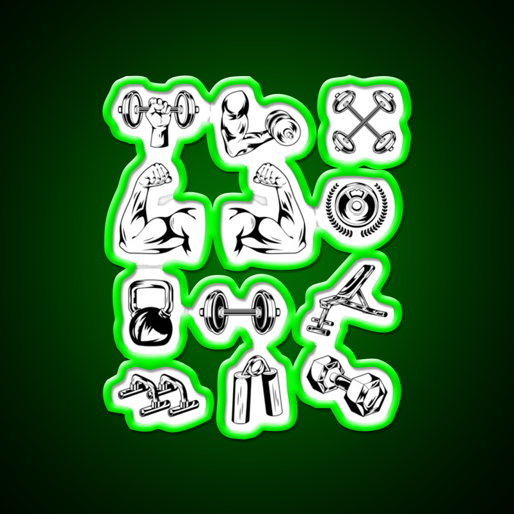 I Am Stronger Gym Fitness Led Neon Signs Pack Gym Fitness Led Neon Sign Rgb Color - LED neon sign view 8
