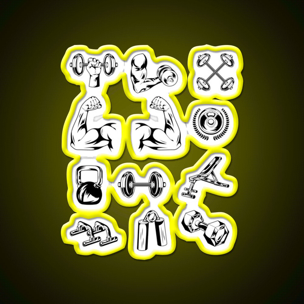 I Am Stronger Gym Fitness Led Neon Signs Pack Gym Fitness Led Neon Sign Rgb Color - Custom LED neon sign front view