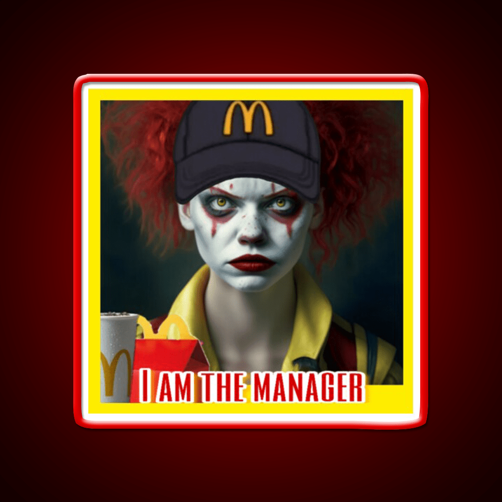 I Am The Manager Fast Food Led Neon Sign For Burger Place Rgb Color - Shineneon