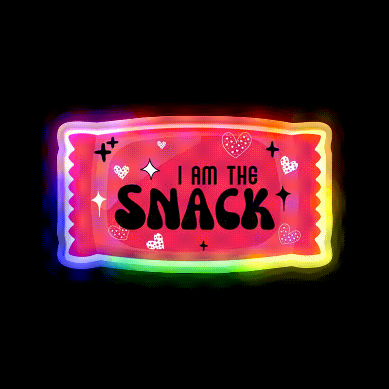 I Am The Snack Food Led Neon Sign Rgb Color - LED neon sign close-up detail