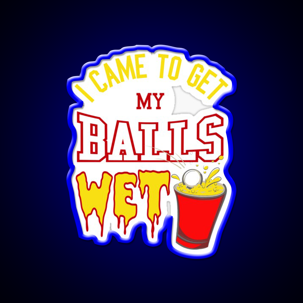 I Came To Get My Balls Wet Beer Pong Beer Bar Decor Led Neon Sign Rgb Color - LED neon sign view 5