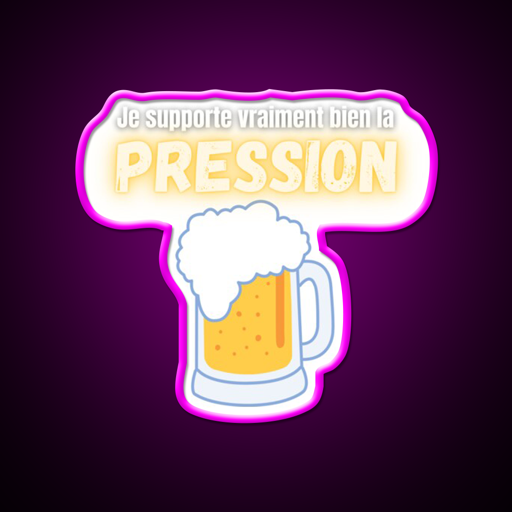 I Can Handle Beer Pressure Humor Really Well Man Cave Bar Led Neon Sign Rgb Color