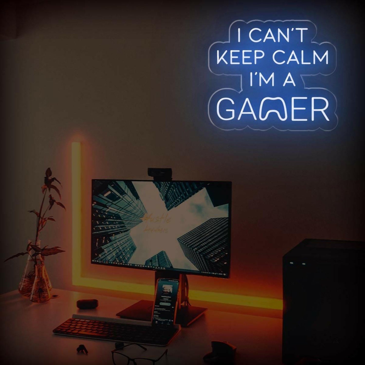 I Cant Keep Calm Im A Gamer Led Neon Sign With Controller For Game Room Decor | Shineneon