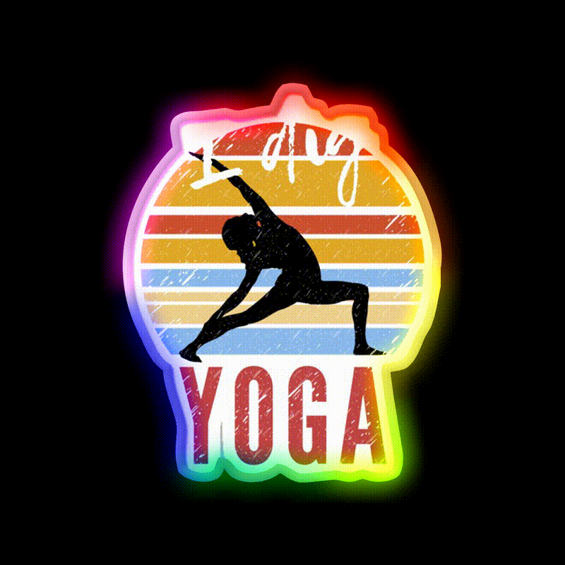 I Dig Yoga Vintage Yoga Led Neon Sign For Wellness Space Rgb Color