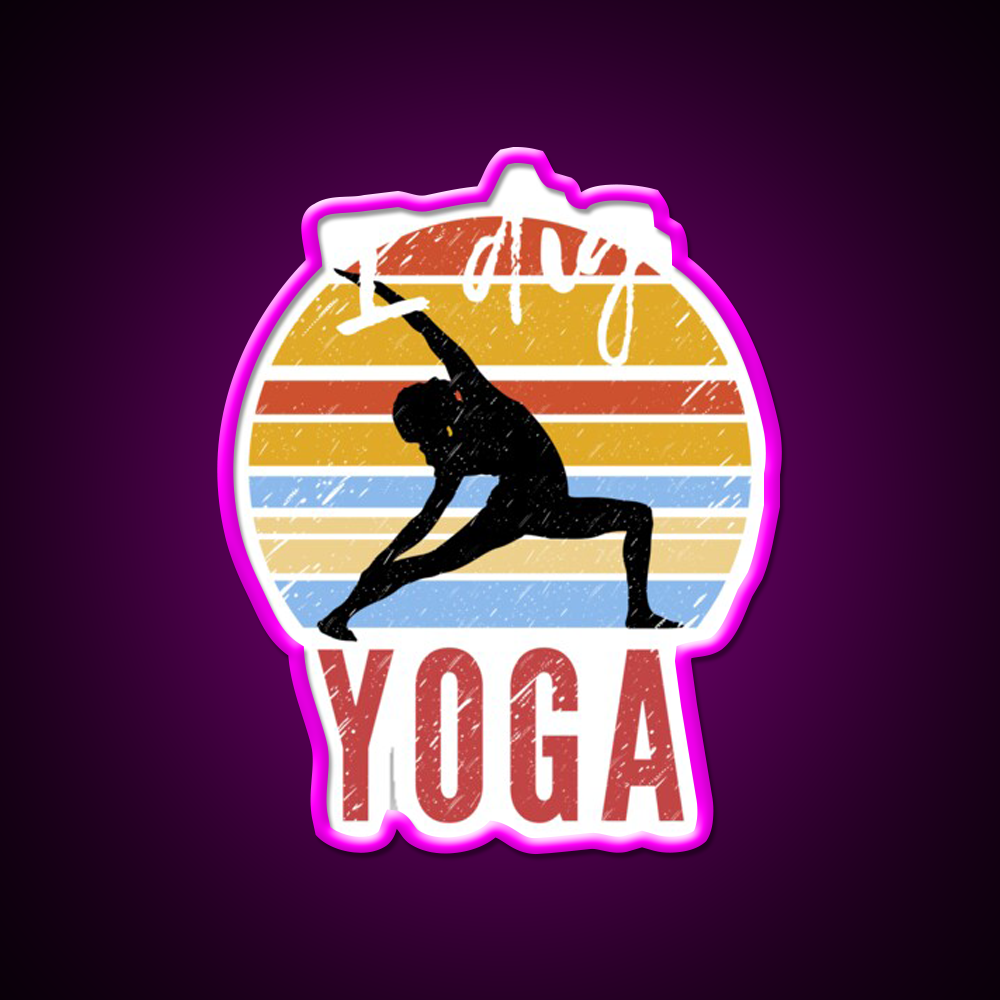 I Dig Yoga Vintage Yoga Led Neon Sign For Wellness Space Rgb Color