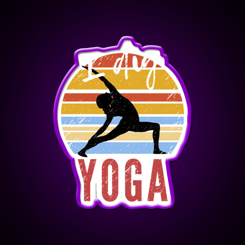 I Dig Yoga Vintage Yoga Led Neon Sign For Wellness Space Rgb Color - Shineneon