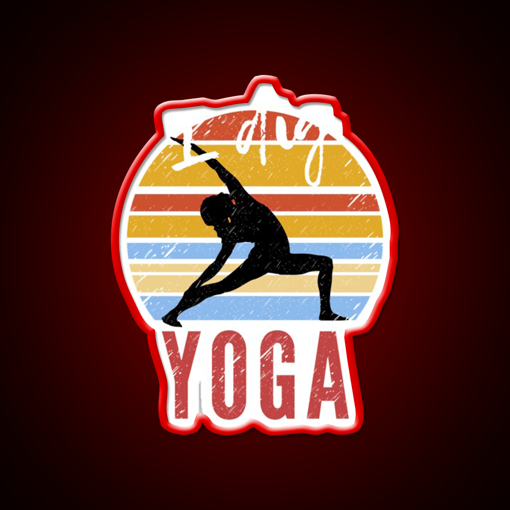 I Dig Yoga Vintage Yoga Led Neon Sign For Wellness Space Rgb Color - Shineneon