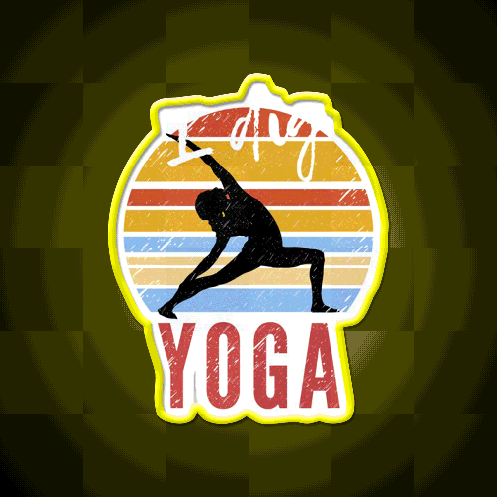 I Dig Yoga Vintage Yoga Led Neon Sign For Wellness Space Rgb Color